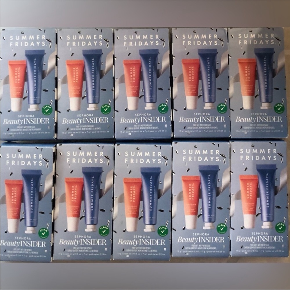 Set of 10 Summer Fridays Sephora Insider Kit Jet Lag Mask, Lip Balm, Moisturizer